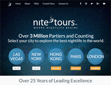 Tablet Screenshot of nitetours.com
